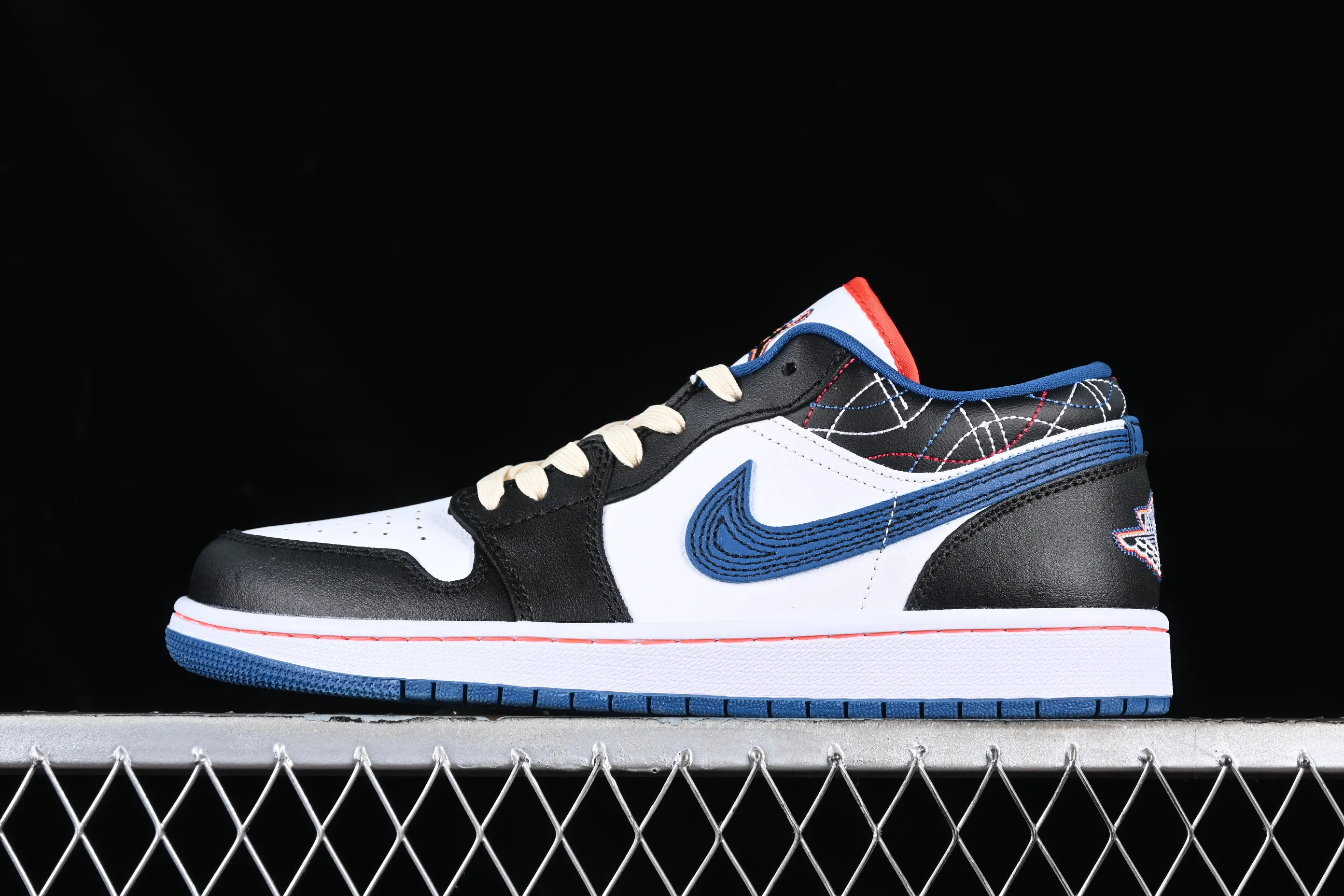 All categories Air Jordan Jordan series basketball shoes Air Jordan 1 Low Z version Air Jordan 1 Low SE AJ1 Joe 1 blue and black sashimi embroidery style low-top cultural casual sneakers FV3622-141
